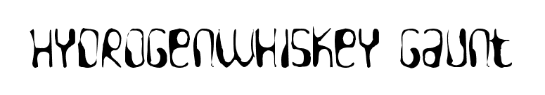 HydrogenWhiskey Gaunt font preview