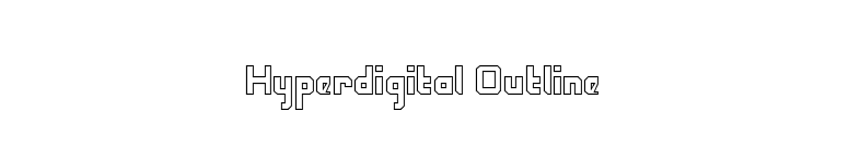 Hyperdigital Outline font preview