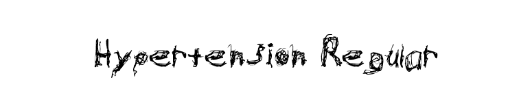 Hypertension Regular font preview