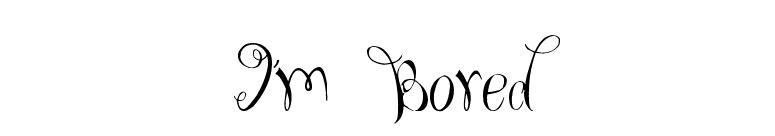 I'm Bored font preview