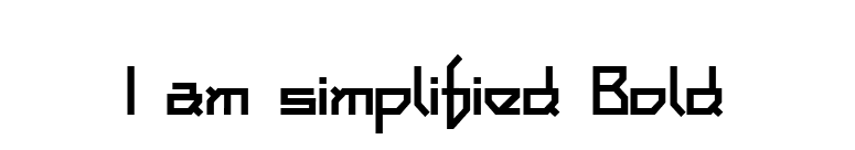 I am simplified Bold font preview