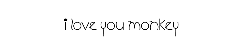 I Love You Monkey font preview