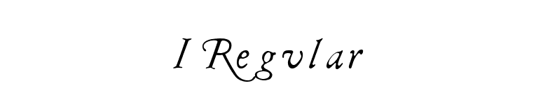 I Regular font preview