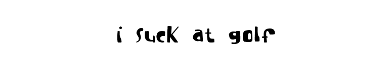 I suck at golf font preview