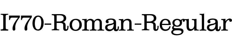 I770-Roman-Regular font preview