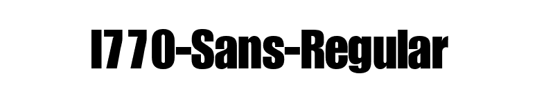 I770-Sans-Regular font preview