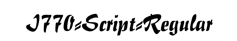 I770-Script-Regular font preview