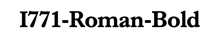 I771-Roman-Bold font preview