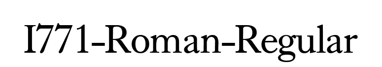I771-Roman-Regular font preview