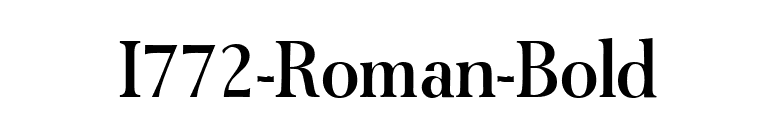 I772-Roman-Bold font preview