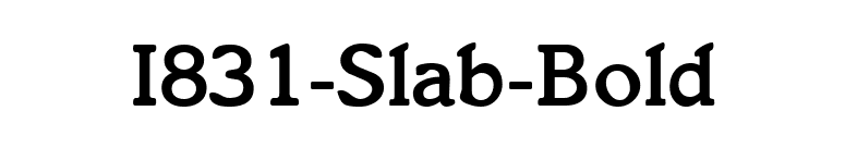 I831-Slab-Bold font preview