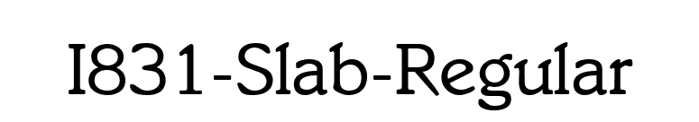 I831-Slab-Regular font preview