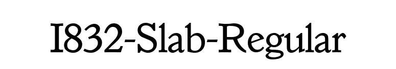 I832-Slab-Regular font preview