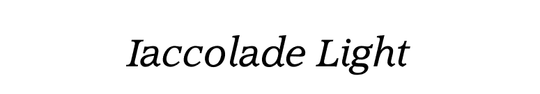 Iaccolade Light font preview