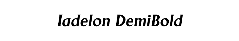 Iadelon DemiBold font preview