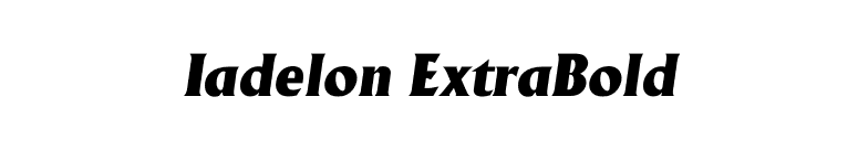 Iadelon ExtraBold font preview