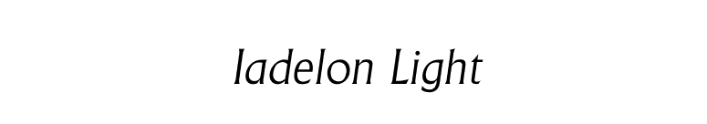 Iadelon Light font preview