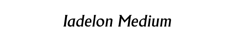Iadelon Medium font preview