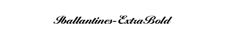 Iballantines-ExtraBold font preview