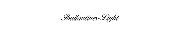 Iballantines-Light font preview