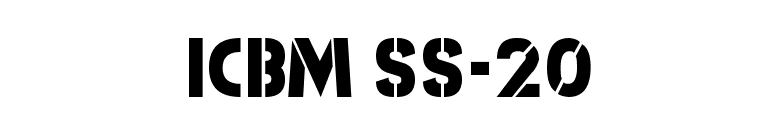 ICBM SS-20 font preview
