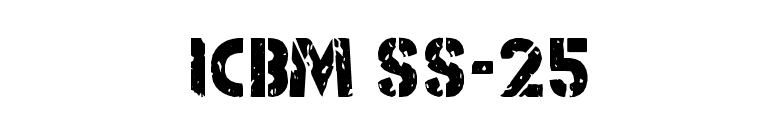 ICBM SS-25 font preview