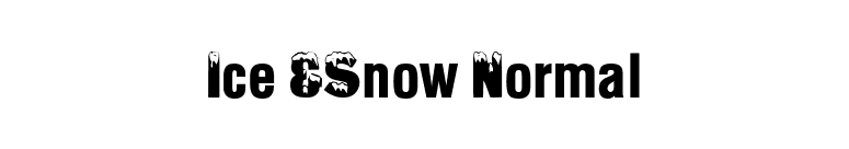 Ice &Snow Normal font preview