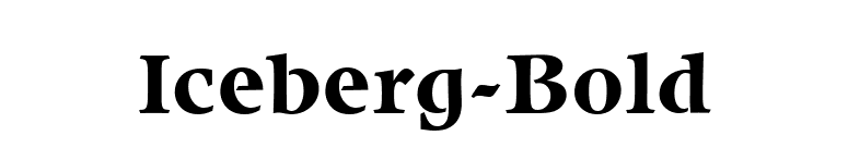 Iceberg-Bold font preview