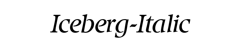 Iceberg-Italic font preview
