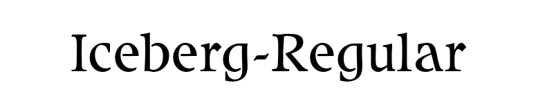Iceberg-Regular font preview