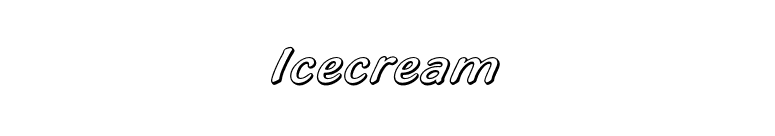 Icecream font preview