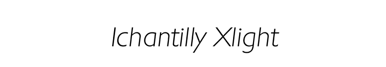 Ichantilly Xlight font preview