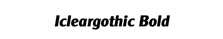 Icleargothic Bold font preview