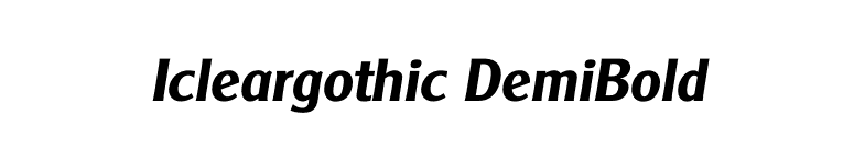 Icleargothic DemiBold font preview