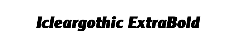 Icleargothic ExtraBold font preview