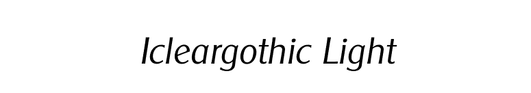 Icleargothic Light font preview