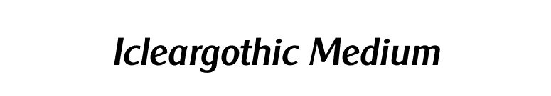 Icleargothic Medium font preview