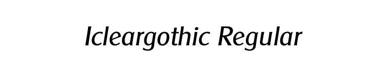 Icleargothic Regular font preview