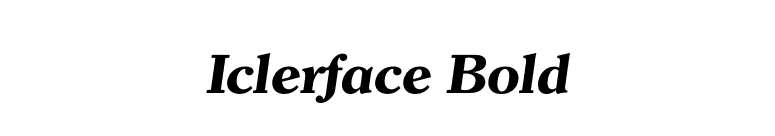 Iclerface Bold font preview