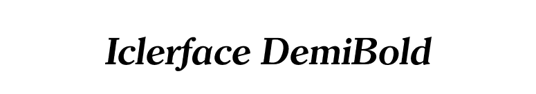 Iclerface DemiBold font preview