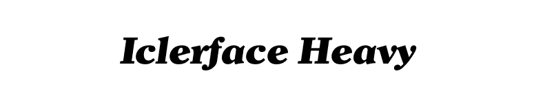 Iclerface Heavy font preview