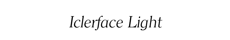 Iclerface Light font preview