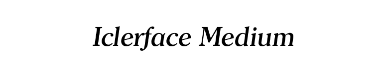 Iclerface Medium font preview