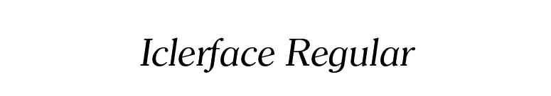 Iclerface Regular font preview