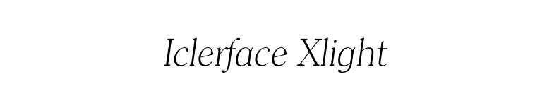 Iclerface Xlight font preview