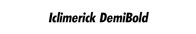 Iclimerick DemiBold font preview