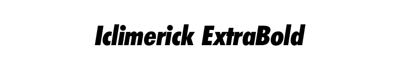 Iclimerick ExtraBold font preview