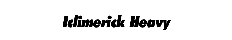 Iclimerick Heavy font preview