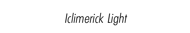 Iclimerick Light font preview