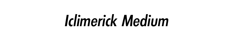 Iclimerick Medium font preview